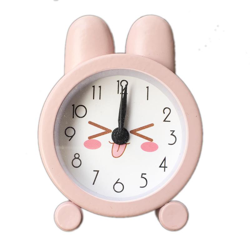 Creative Gift Metal Small Alarm Clock Mini Cute Little Bunny Alarm Clock