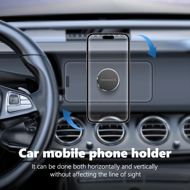 Magnetic car phone holder alloy metal car holder phone holder accessories for Jeep JPB Renegade Wrangler jk Compass Grand Cherok AKT1