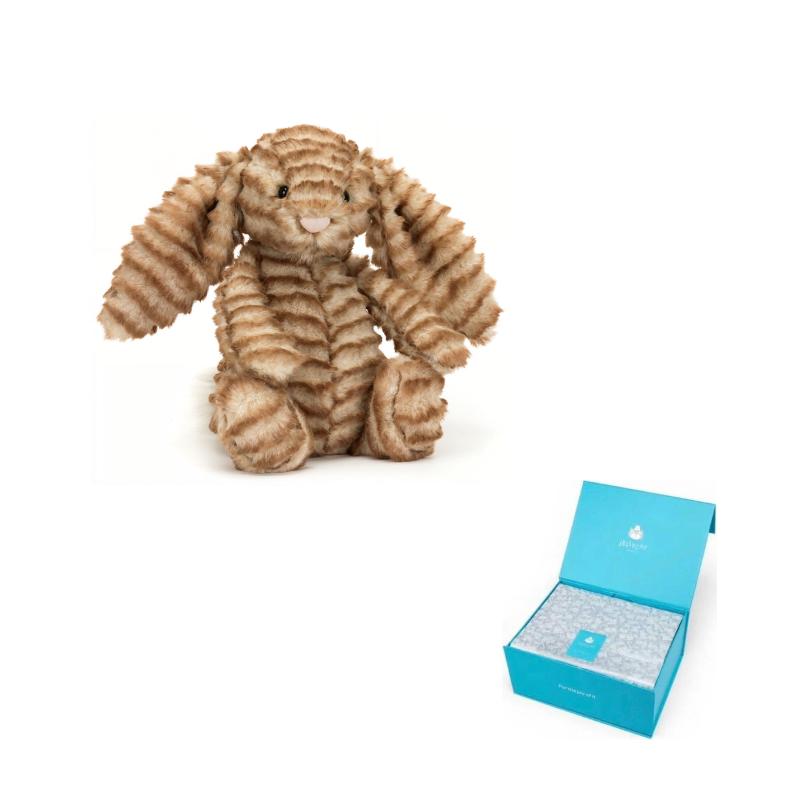 Jellycat Shy Series Bashful Luxe Bunny Juniper Cute Companion Doll Plush Doll Sitting Height 23cm Height