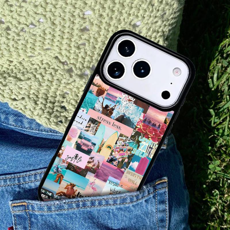 Vintage Aesthetic soft Phone Case For iPhone 17 AIR 16 Pro Max 15 14 Pro 11 12 13 Shockproof Silicone Cover