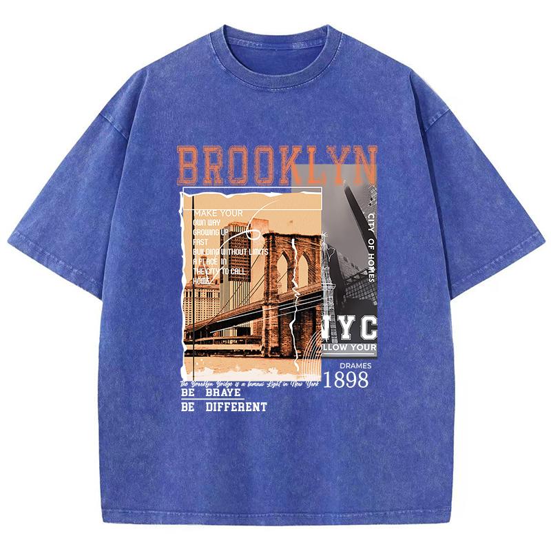 Brooklyn 1898 Nyc Be Different футболка женская уличная мягкая с коротким рукавом модная одежда свободного покроя хлопковая футболка женская