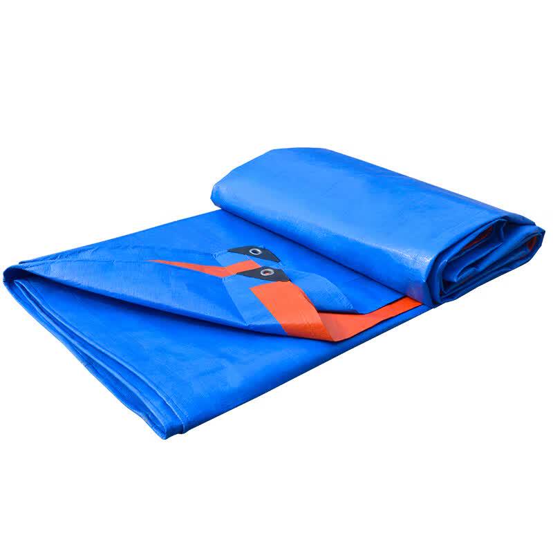 Thickened Blue-Orange Outdoor Waterproof Plastic Tarp