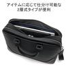 Business B4 Size Inch Storage 2 Air Shoulder Belt Black [Ultima Tokyo] Bag, Men's, Cowhide, Compatible, 14.0 "Delfino", Three-way Opening, Chambers,