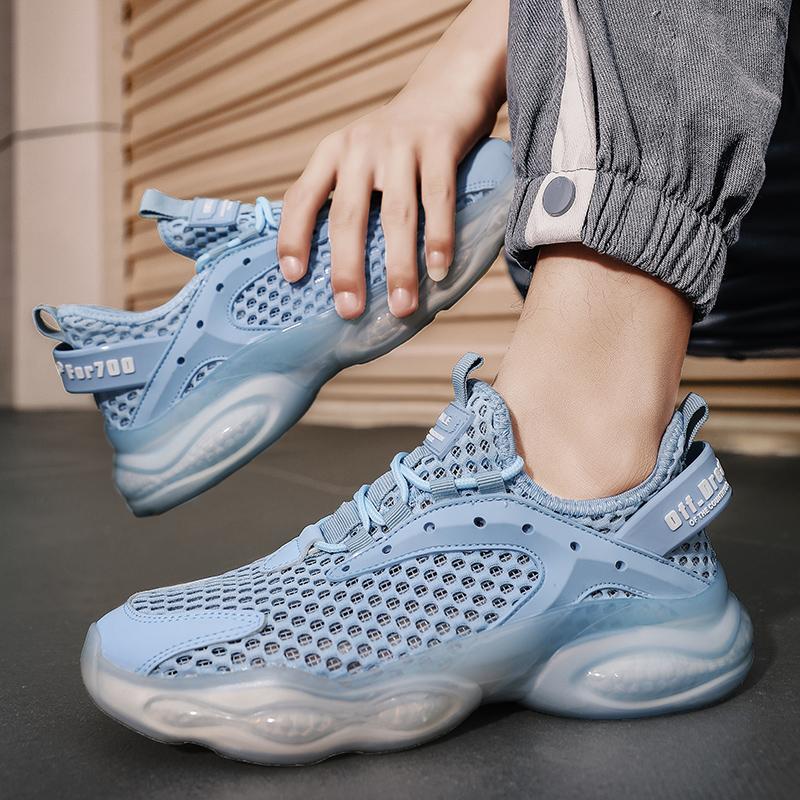 Breathable Men Shoes Light Sneakers Fashion Mesh Running Shoes Summer Fitness Training Shoes Walking Shoes 46 Chaussures Hommes