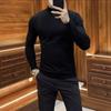 German Velvet Men'S Autumn And Winter Net Version High-End Semi-Turtleneck Solid Color Slim-Fit Long-Sleeved High-Elastic Bottoming Shirt Warm T-Shirt