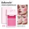 Cream&Powder Blush Palette Natural Long-lasting High Pigment Blush Makeup Contour Powder Beauty Peach Pink Korean Makeup Blush
