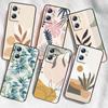 Vintage Flower Leaves For OPPO Find X6 X5 X3 A54S A5 A94 A16 A53S A57 A74 A72 A98 A78 A96 A9 5G Black Soft Phone Case