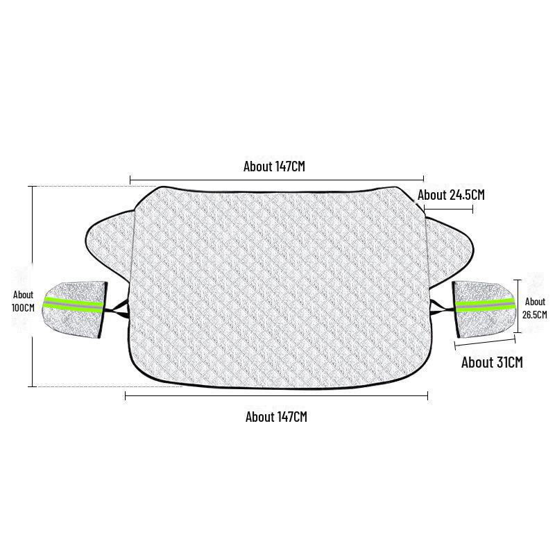 Зимний чехол для защиты от снега на автомобиль - утолщенный хлопок, антифриз, защита от замерзания, теплое лобовое стекло