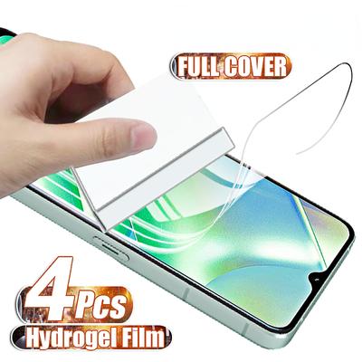 4 шт. гидрогелевая пленка с полным покрытием для Realme C21 C21Y C11 2021 C20 C12 C15 C25 C17 C35 C25Y V23 V25 V11 защитная пленка