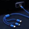 Плетеный USB C кабель для зарядки с 3 портами, 1.2 м, высокая скорость, совместим с пультами, наушниками, несколькими устройствами