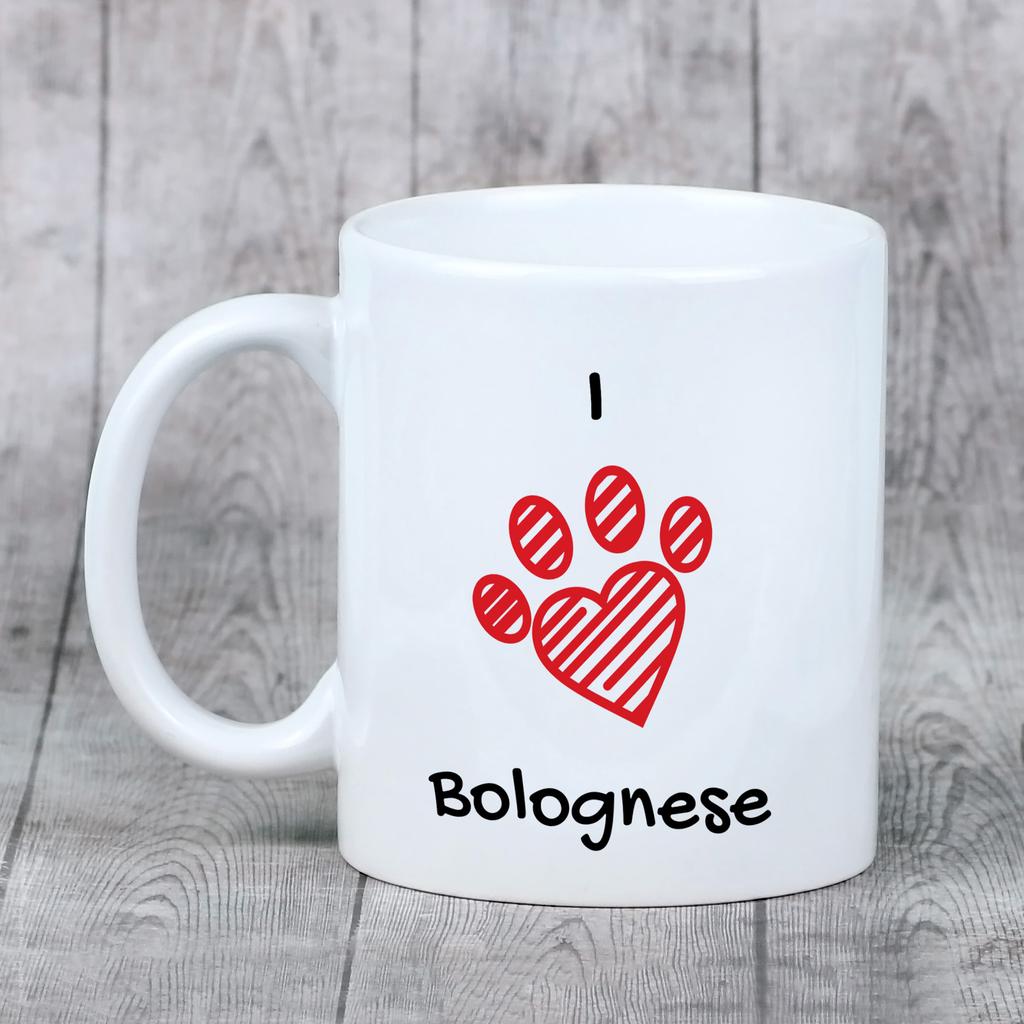 Bichon Bolognese, Bolo, Botoli, Bottolo - cup with a dog, cute cup with graphics, a gift with your photo from the Art-Dog brand