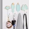 Organization For Towel Clothes Leaf Shape Hanging Storage Rack Wrought Iron Hook Wall Hanger