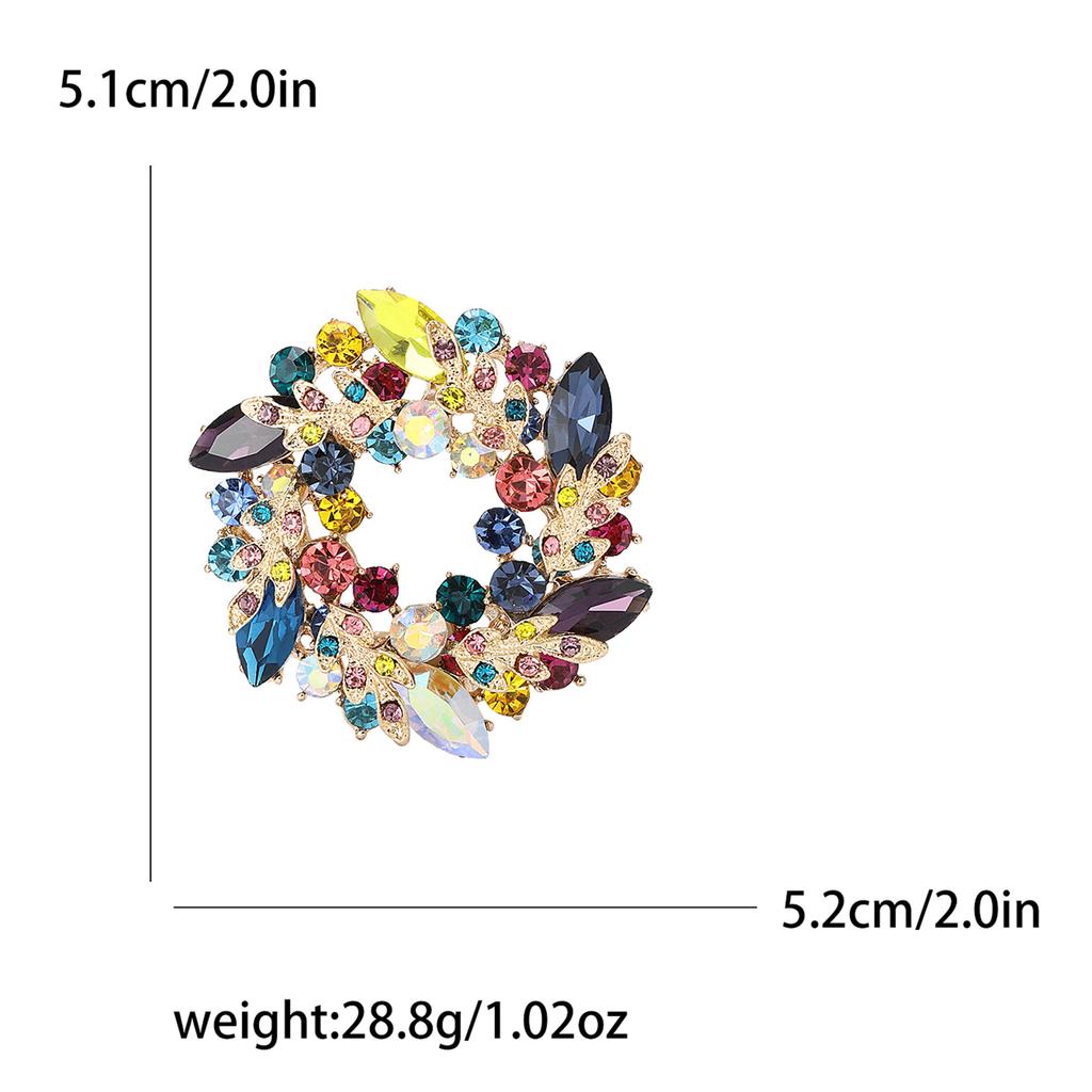 High-Grade Temperament Alloy Rhinestone Bauhinia Flower Ring Brooch Exquisite And Versatile Women'S Clothing Corsage Jewelry Pin