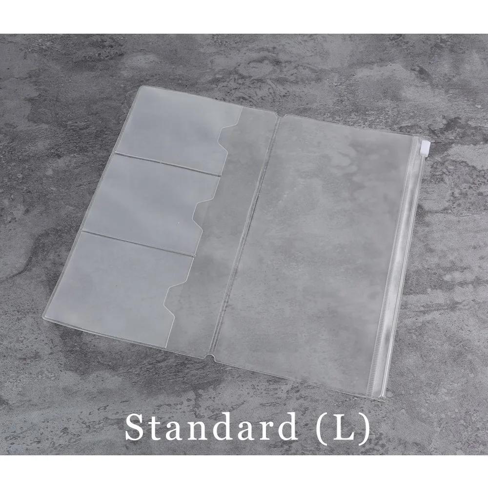 Fromthenon PVC Travelers Notebook Zipper Bag Storage Bag Card Holder Journal Supplies Planner Accessories Cute Stationery