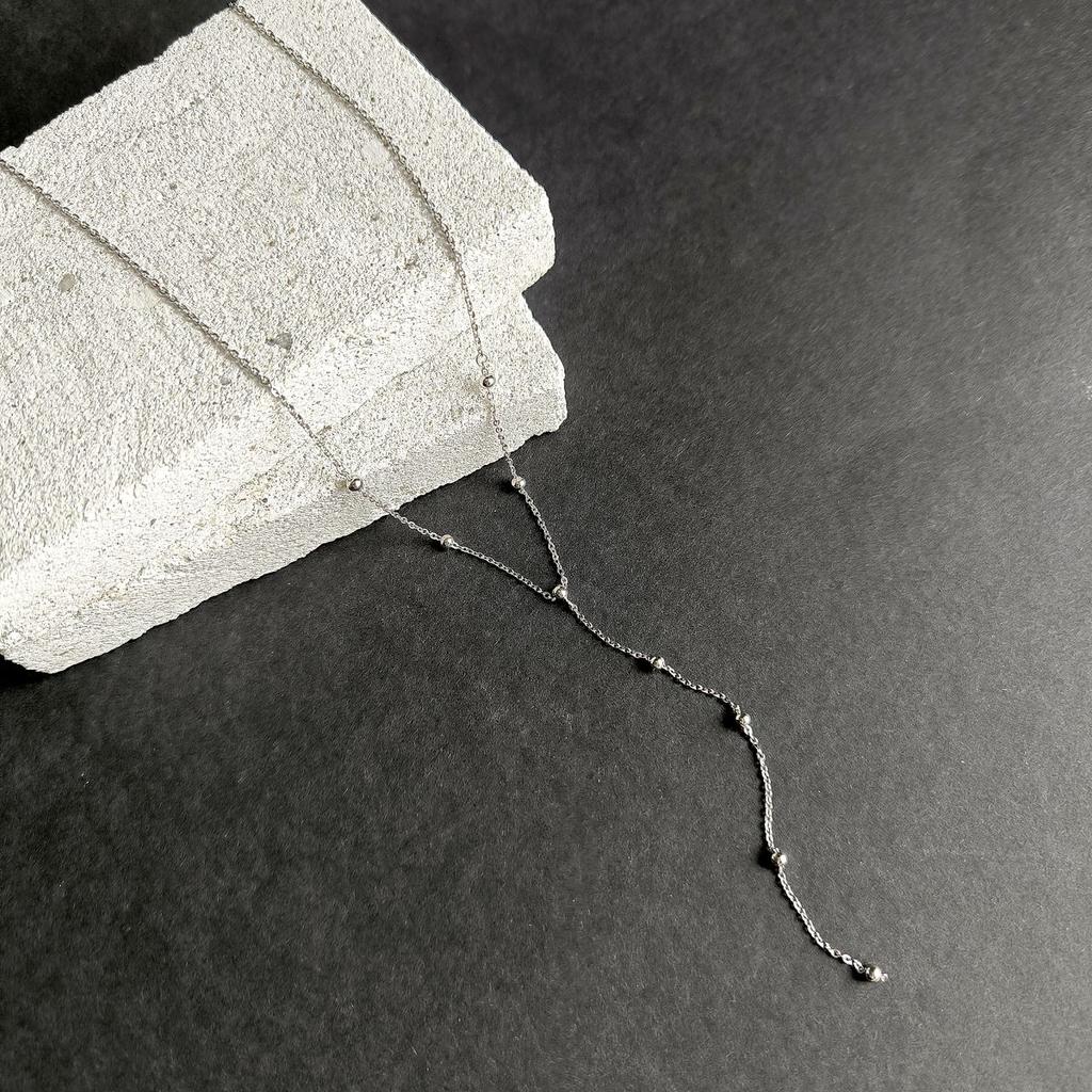 Серебряное колье с без камней, вес изделия 2,84 гр (2159216)