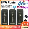 4G LTE Беспроводной USB-ключ Wi-Fi-маршрутизатор 150 Мбит/с Мобильный широкополосный модем Stick SIM-карта USB-адаптер Карманный маршрутизатор Сетевой адаптер