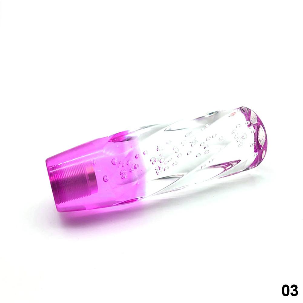 Ручка переключения передач для автомобиля, ручка переключения передач, ручка переключения передач, кристалл, прозрачный пузырь, фиолетовый, синий, рычаг переключения передач, 10 см