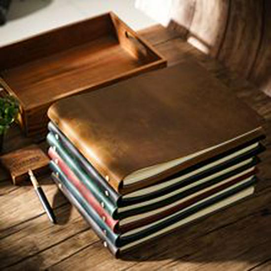 A5 Vintage Handmade European Style Notebook & A6 Diary, A7 Loose-Leaf Cowhide Notepad for Office and Business Use.