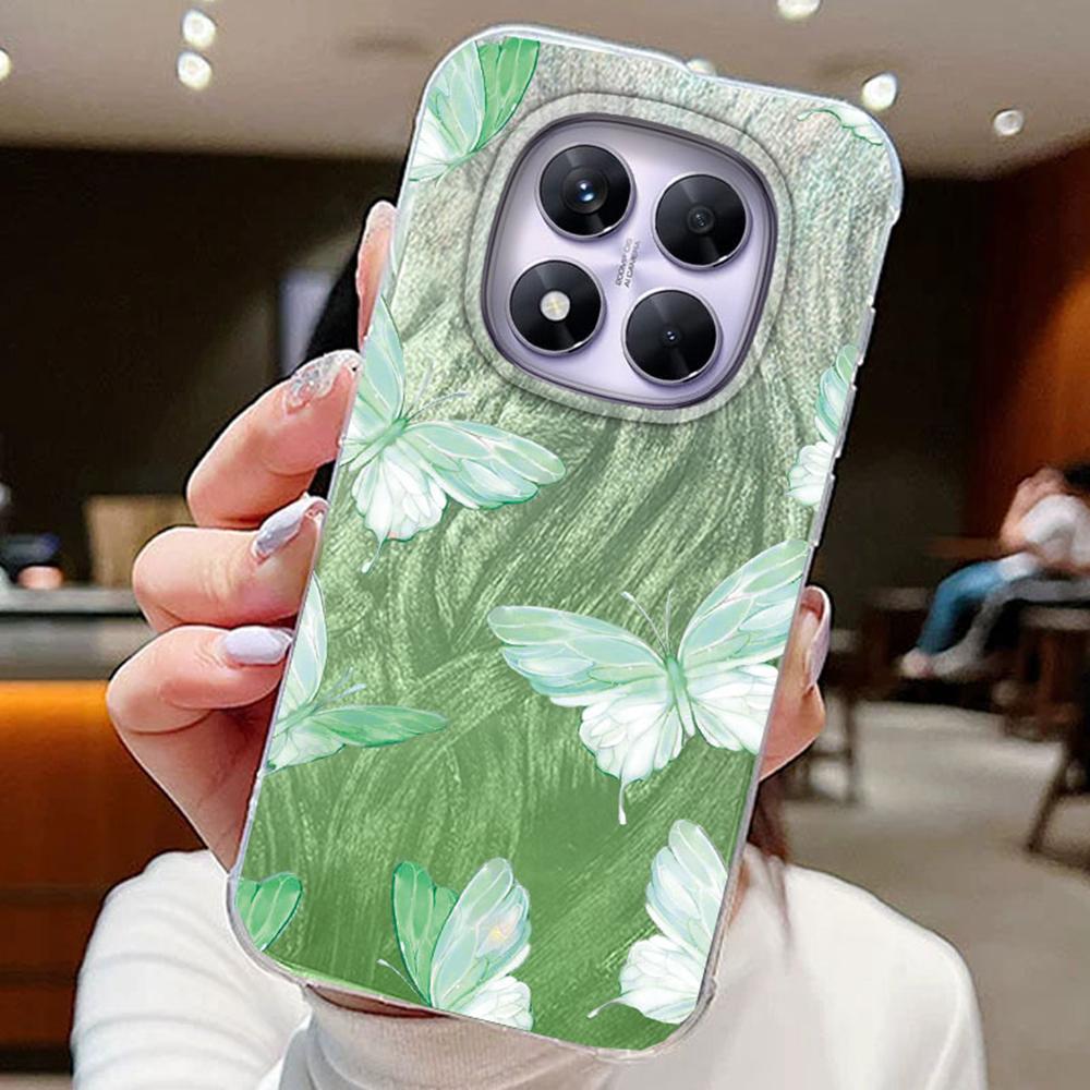 Purple Butterfly Phone Cases For Xiaomi Redmi Note 14 13 Pro 14C 13C A5 A4 A3 13T 14T Schmetterlinge Silicone Couple Funda Cover