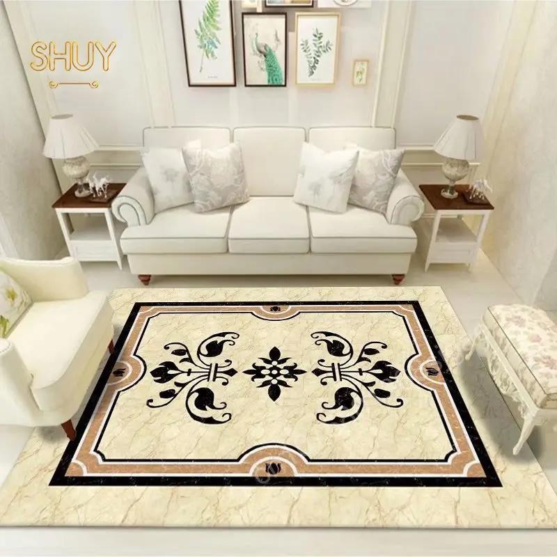 Золотой роскошный ковер для гостиной, дивана, украшения, большой площади, на заказ, высококачественные войлочные ковры 180x280, противоскользящий моющийся напольный коврик