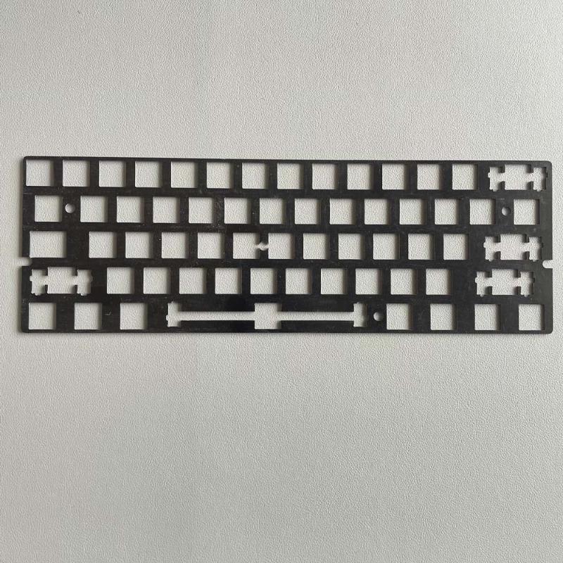 Black White Keyboard Positioning Plate Custom GH60 61 64 Keyboard Accessories 1.66mm Fr4 Ergonomic Fits Steel Plate Stabilizers