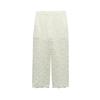 Spring New Lapel Short sleeve Lace Short Top 3254490 High Waist Straight Ankle-length Pants 3278490
