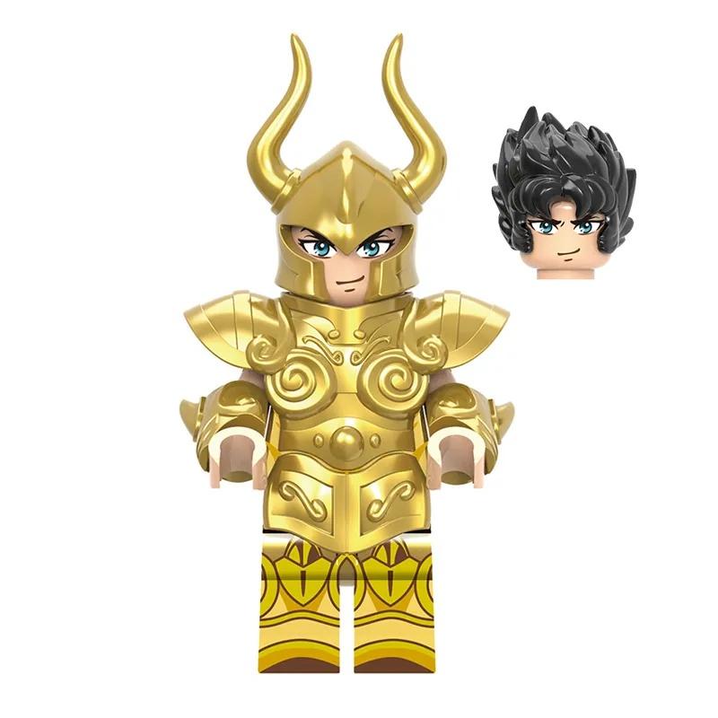 Золотой набор строительных блоков знаков зодиака с 12 подвижными фигурками