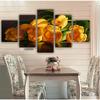 5 PCS Canvas Wall Art Canvas Painting Beautiful Flower Canvas Pictures For Kitchen Posters On The Wall Home Living Room Decor No Frame