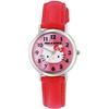 Citizen Q&Q Women's Analog Hello Kitty Watch with Waterproof Leather Strap, Made In Japan, 0017N002, Red