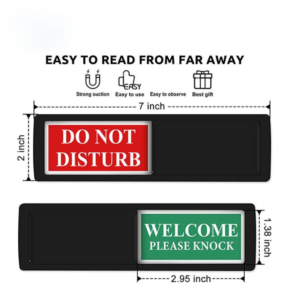ABS Office Door Sign Waterproof Door Slider Signs Durable Hotel Bulletin Board Meeting Room