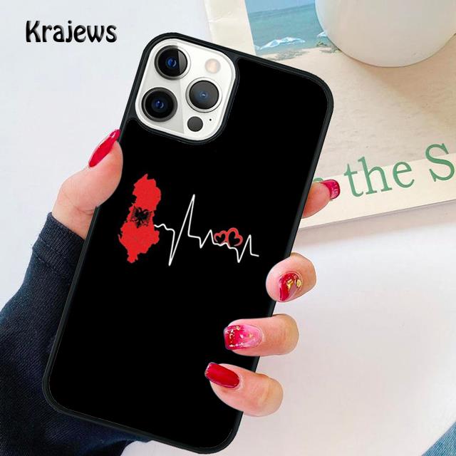 Albanian Flag soft Phone Case Cover For iPhone 17 Air 16 15 14 plus 12 13 pro max coque Shell Fundas