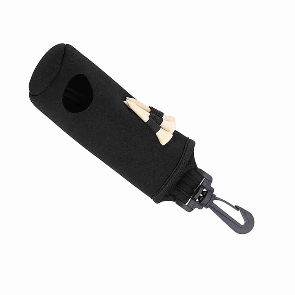 Golf Ball Bag Holder Clip Utility Pouch Golfers Organizer Golfing Accessories With Tees Black