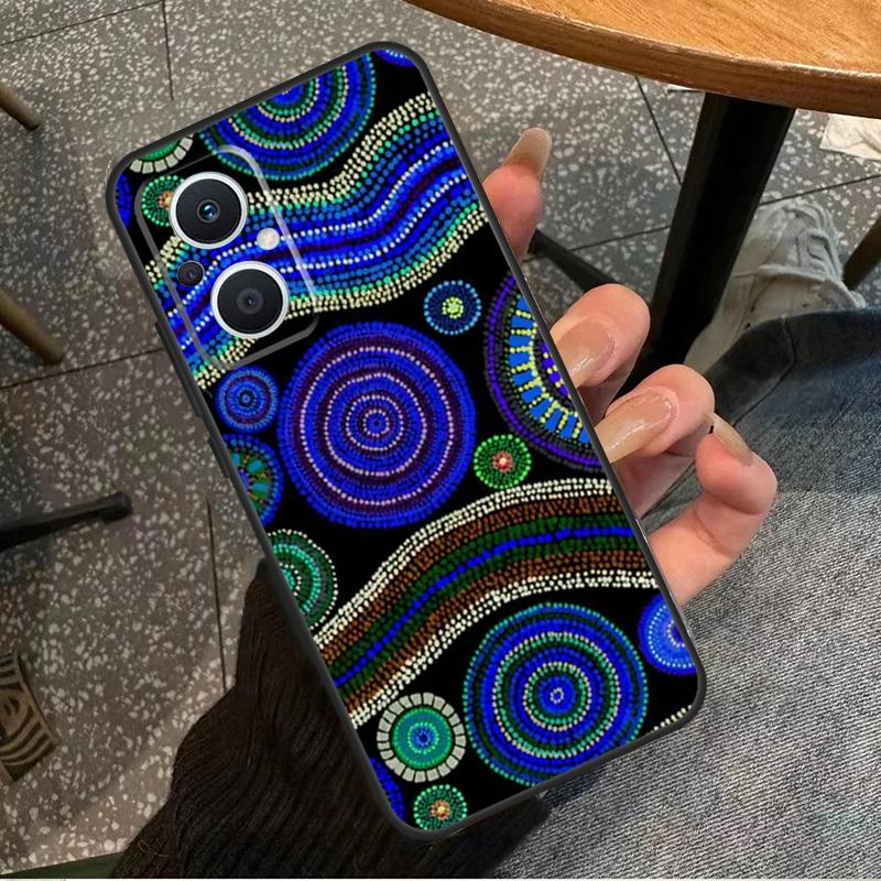 Печать Аборигенного Искусства Для OPPO Reno 14 13 12 11 10 Pro 8T 11F 12F 13F 14F 7 8 Lite OPPO Find X8 X6 X5 X9 Pro Чехол