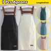 1 Pcs Woman Men Kitchen Aprons Work Apron for Grill Restaurant Bar Beauty Nails Shop Cafes Studios Uniform