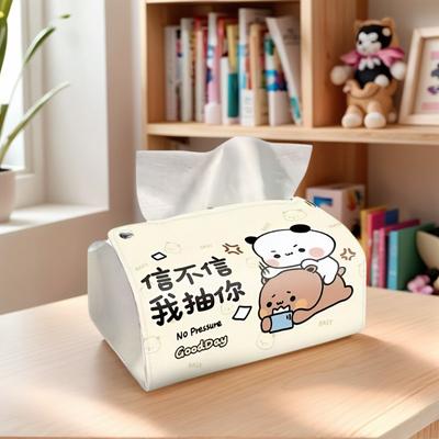 Легкая Роскошь Мультяшная Коробка для салфеток Bubu Dudu Кавайные Животные Панда Бубу и Дуду Бытовая Бумажная Коробка Креативная Настольная Коробка для Хранения