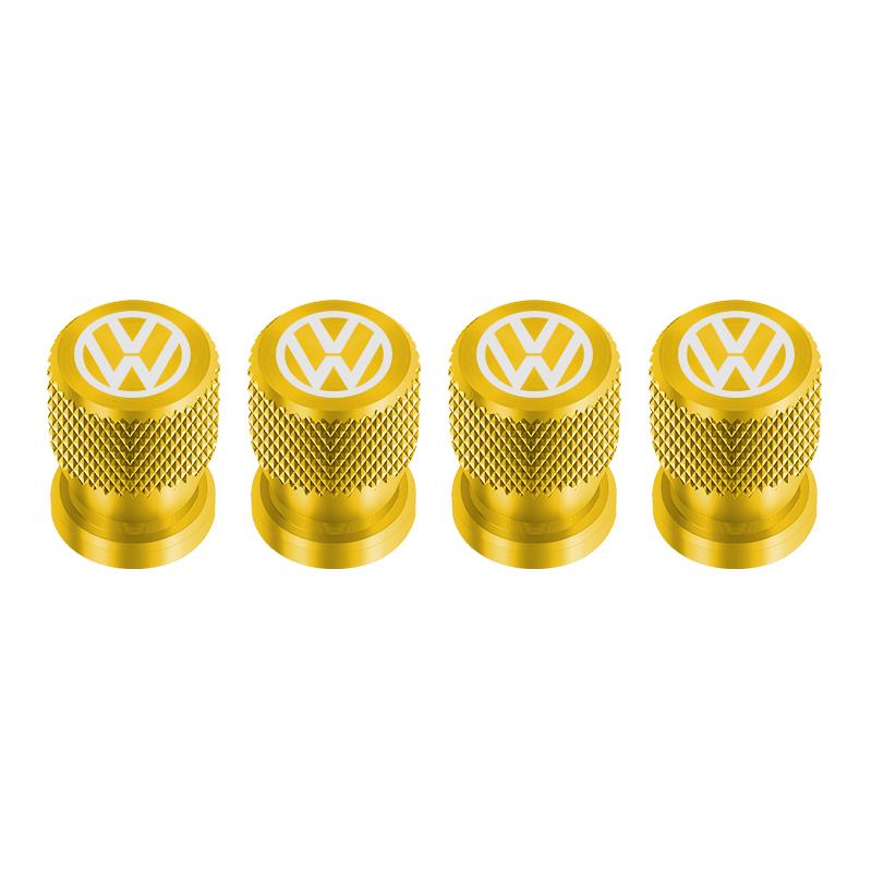 4pcs Car Wheel Tire Valve Caps Aluminum Airtight Covers Badge Emblem for Volkswagen Vw Jetta Tiguan Mk6 Touran Golf R Scirocco zh0