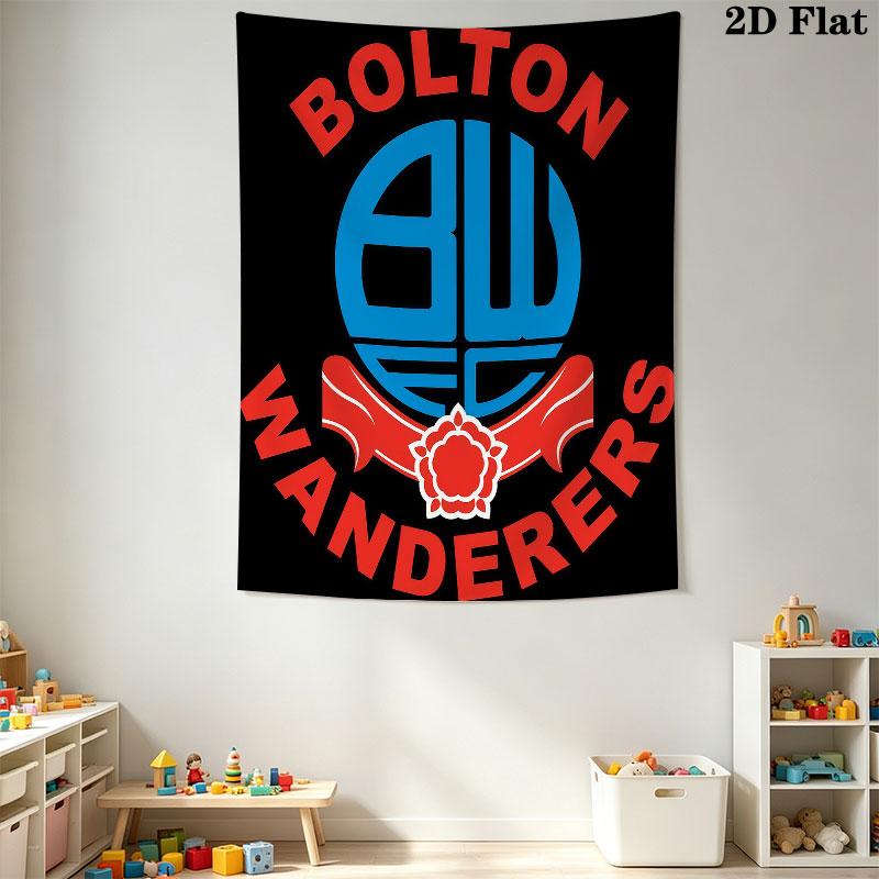Bolton Wanderers F .C Wall Hanging Printed Fabric Blanket Decorative Tapestries for Bedroom Living Room Home Decor