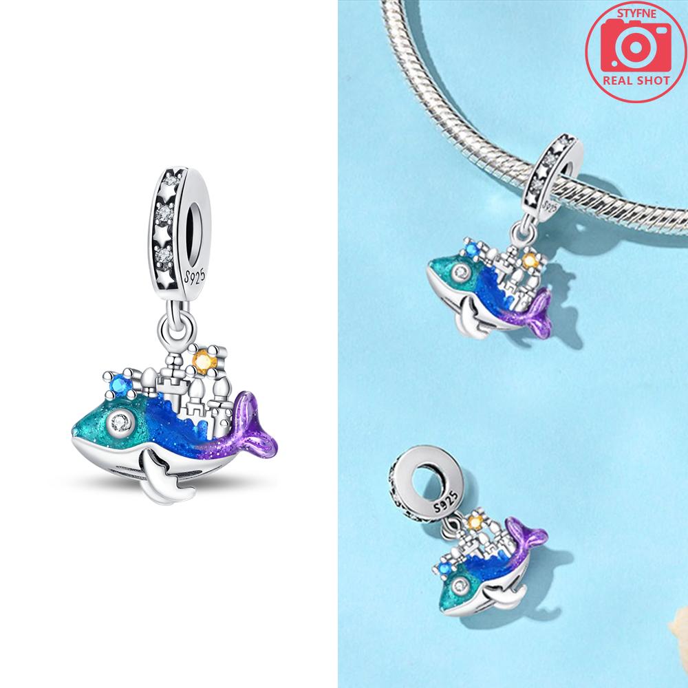 Серия Мир Океана Морской Синий Черепаха Морская Звезда Краб Осьминог Шармы Бусина Подходит Браслет Медь DIY Ювелирное Изделие Подарок