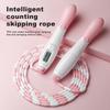 Beaded Jump Rope Skipping Rope with Counter Jump Rope Adjustable Length Soft Beaded Skipping Rope for Gym Fitness Exercise