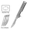 Multifunctional Tool Stainless Steel Scalpel Edc Folding Knife Replaceable Blades Utility Tools