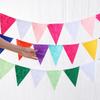 Разноцветные фетровые баннеры-гирлянды Детский мальчик девочка День рождения Украшения Сувениры Подвесная гирлянда Бэби шауэр Свадебные флажки Принадлежности