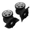 1 Pair 360 Degree Rotation Luggage Wheel Spare Part Low Noise Easy to Install Trunk Wheels Universal Suitcase Castor