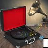 Ретро 33/45/78 об/мин Bluetooth PH/ INT/ BT 2.0 чемодан проигрыватель виниловых пластинок телефон плеер 3-скоростной 3,5 мм AUX IN