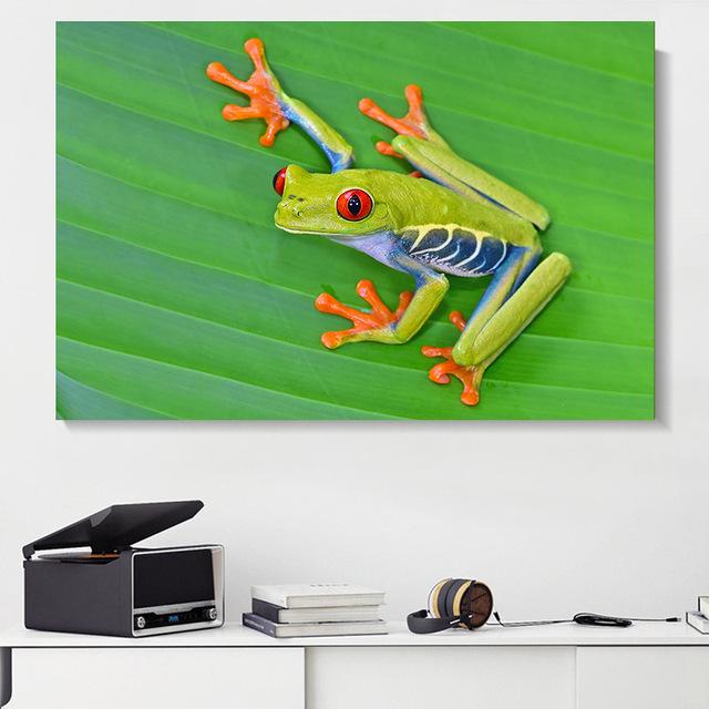 Картина на холсте с животными, древесная лягушка, смеющиеся постеры и принты, пейзаж, настенные художественные фотографии для гостиной, домашний декор, без рамки