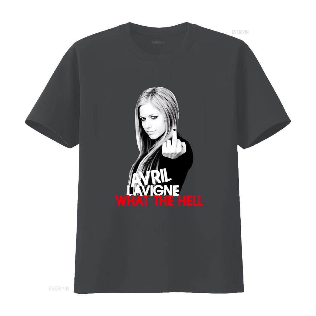 Avril Lavigne What The Hell T Shirt Canadian Singer Inspired Design for Fans vintage Washed graphic streetwear designer clothes