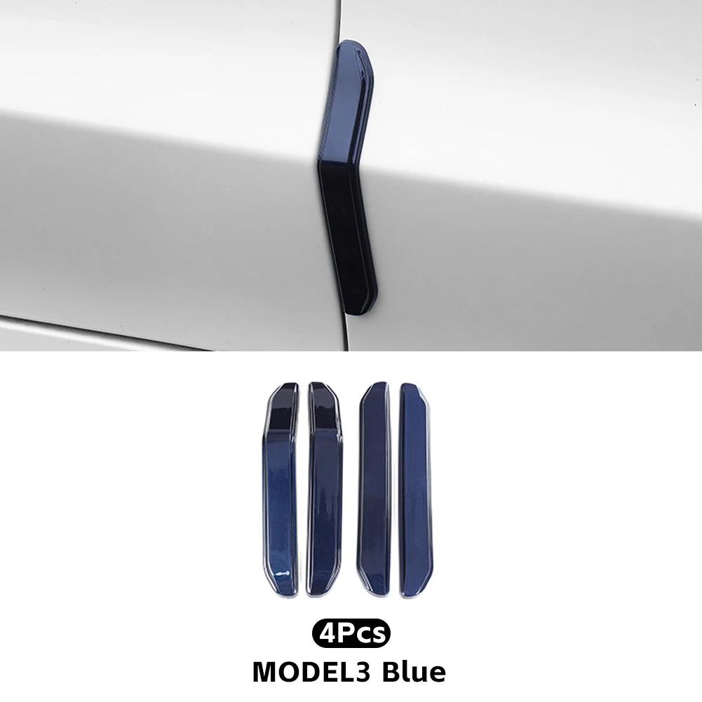 4 шт. для Tesla Model 3 Model Y дверная противостолкновительная полоса ABS краска кузова антицарапающая наклейка модификация автомобильных аксессуаров