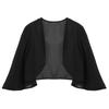 Women's Elegant Bolero 3/4 Sleeve Chiffon Cardigan Wedding Party Bridal Dress Cover Ups