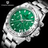 Мужские кварцевые часы Pagani PD-1727 с японским механизмом TMI VK63, сапфировым стеклом, водонепроницаемостью 100 м, люминесцентными метками