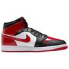 Jordan Air Jordan 1 Лакированная кожа, Кожаные кроссовки на средней высоте, Винтажные баскетбольные кроссовки, Мужские, Черно-красно-белые, HV4091-006