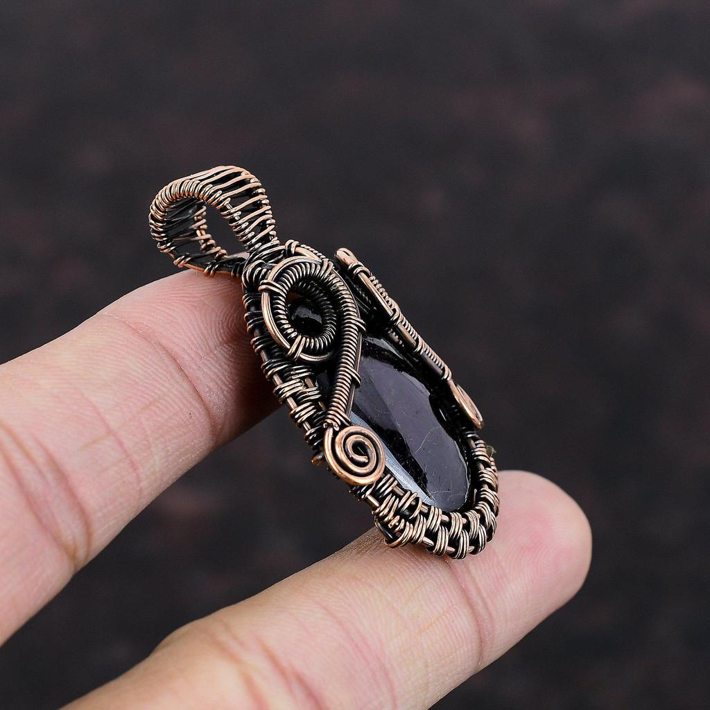 Sugilite Pendant Copper Wire Wrapped Pendant Handmade Gemstone Pendant Sugilite Jewelry Wire Wrap Jewelry Gift For Mom Latest Design Pendant